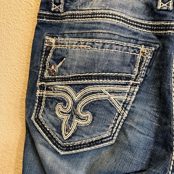 Rock Revival Dark Blue Denim with White Stitching - Picture 14 of 15
